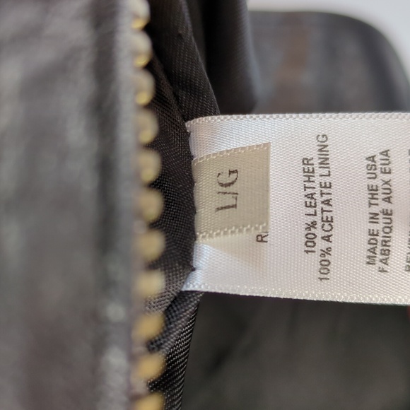 Lova Black Leather Motorcycle Jacket Made in USA - Picture 4 of 5